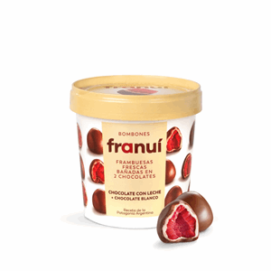 Franui Frambuesas Cong Bañadas En Choco C/leche+choc Blanco Pote X 150 Gr - Sin Asignar
