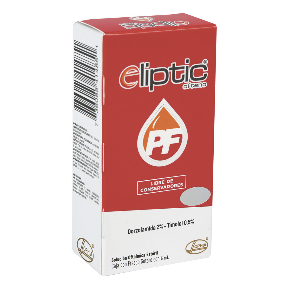 Eliptic Ofteno Pf 2%/0.5% Soluc Oftalmica Fco X 5 Ml - Sin Asignar