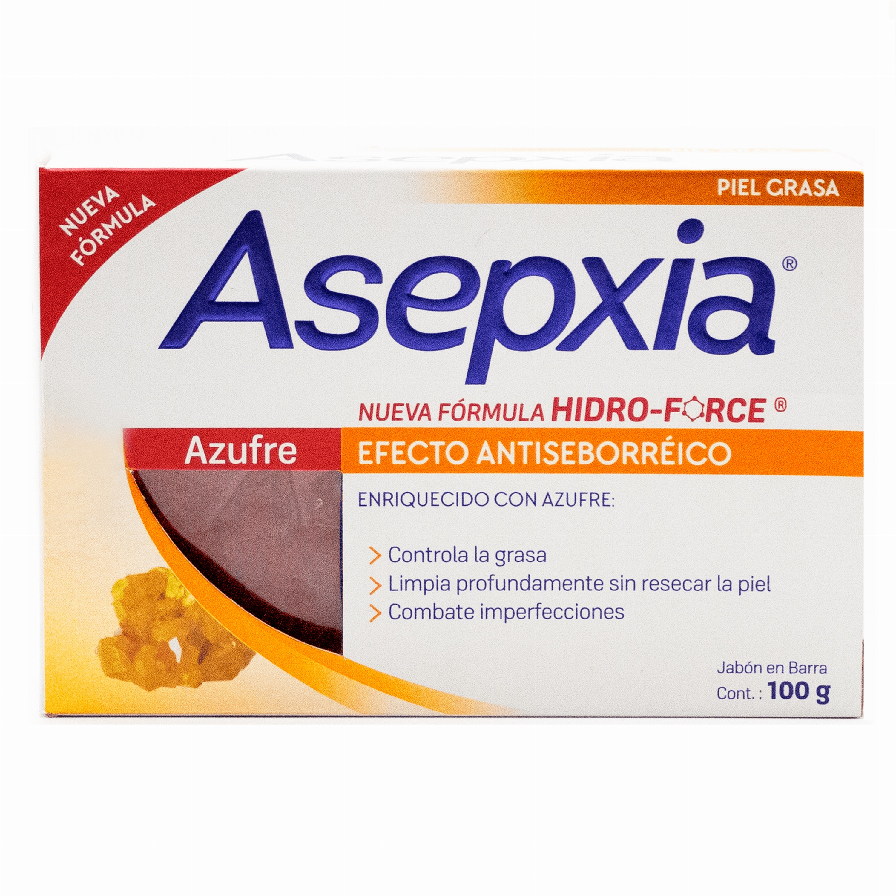 Jabon Asepxia Azufre X 100 G - Asepxia
