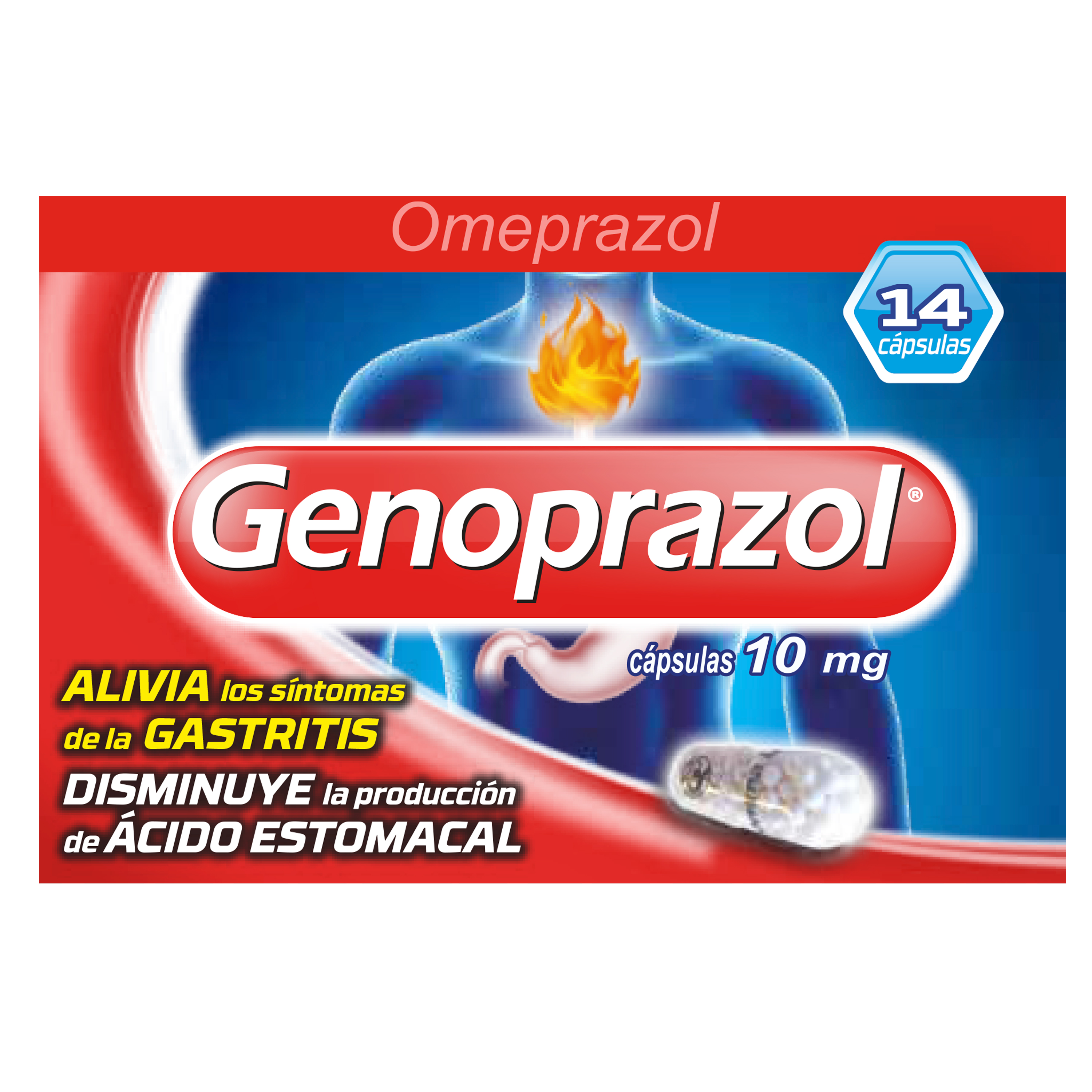 Genoprazol 10 Mg Caja X 14 Capsulas - Genoprazol