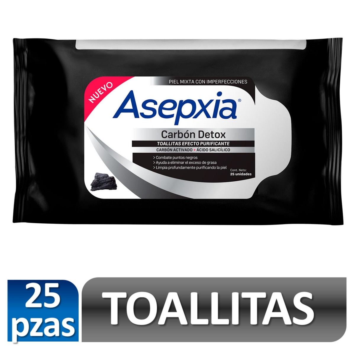 Asepxia Toallitas Hum Carbon Detox X 25 Unds - #n/d