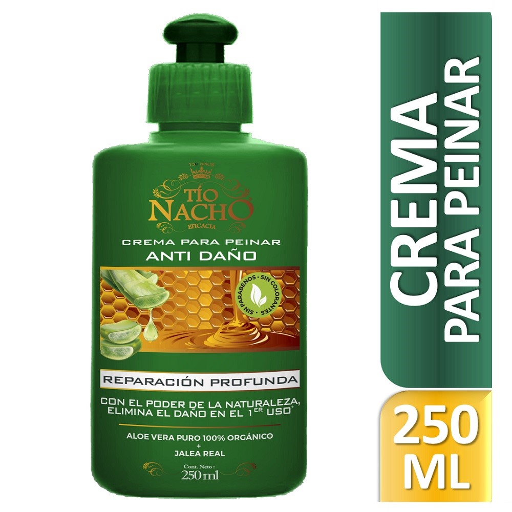Tio Nacho Crema P/peinar Aloe Vera Anti-daño X 250 Ml - Sin Asignar