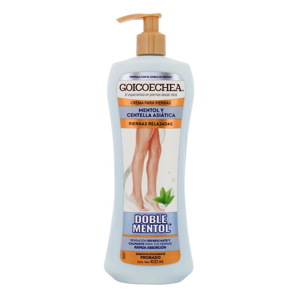 Crema Goicoechea Doble Mentol Centella Asiatica Frasco X 400 Ml - Goicoechea 