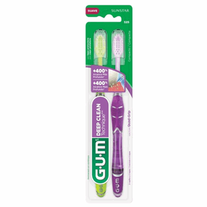 Gum Cepillo Technique Deep Clean Suave X 2 Unds + 2 Porta Cabezas - Sin Asignar