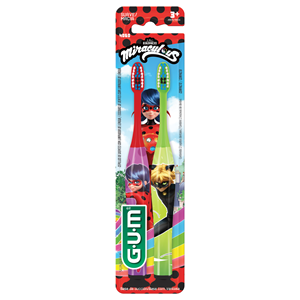 Gum Cepillo Manual Niña 3+ Ladybug Miraculous X 2 Unds - Sin Asignar