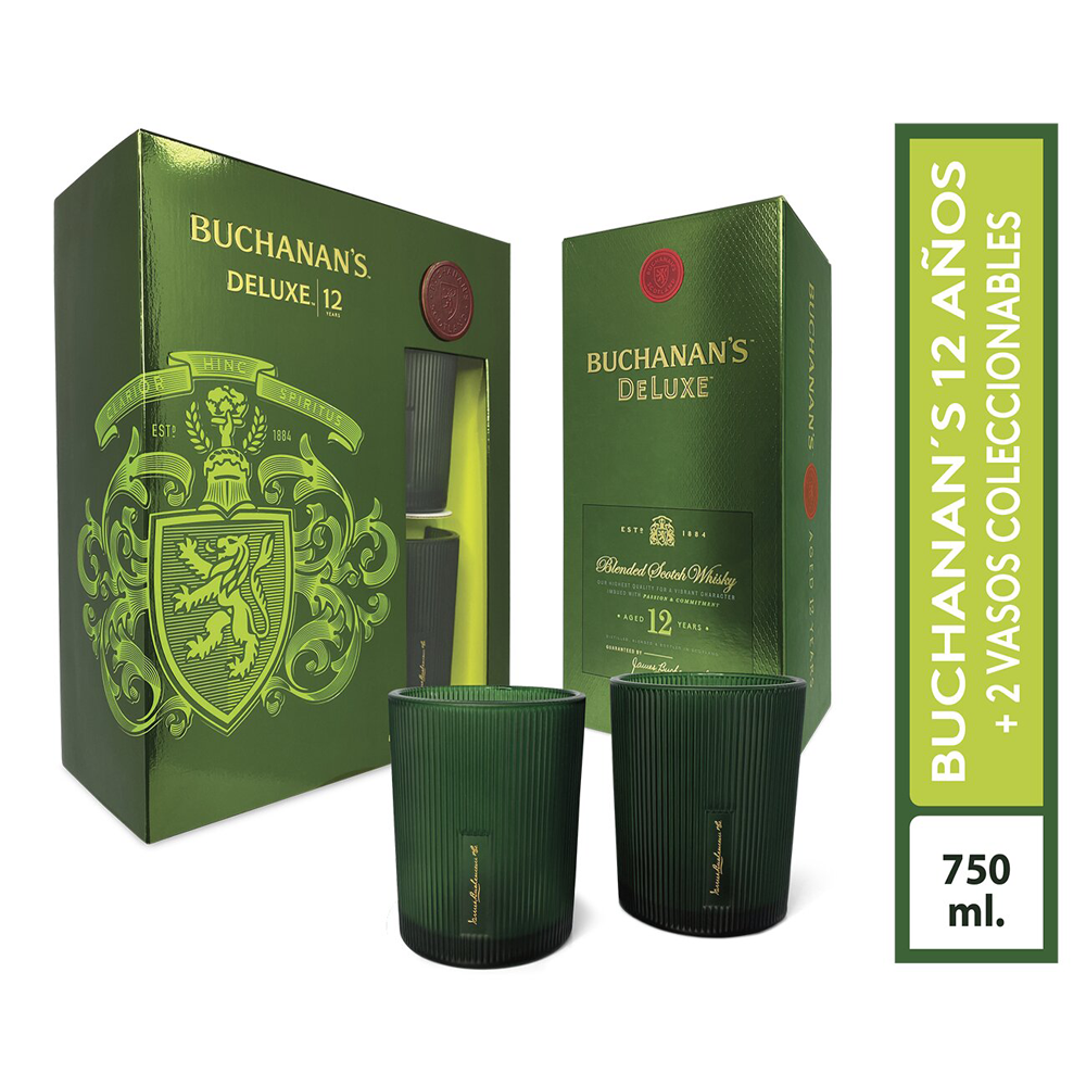 Buchanans Whisky 12 Años X 750 Ml+2 Vasos P/especial - Sin Asignar