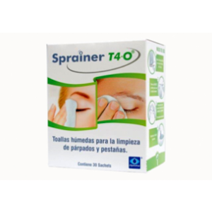 Sprainer T4-o Toallas Hum Parpados/pestañas Caja X 30 Sobres+1 Gafas En Gel - Sprainer