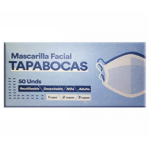 Tapabocas Desech Classic Jeans Mascarilla Facial Caja X 50 Unds C/elastico - #n/d