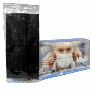 Tabocas Deshechable Negro 3 Pliegues Caja X50unidades Con Elastico Empaque Individual - Cramko