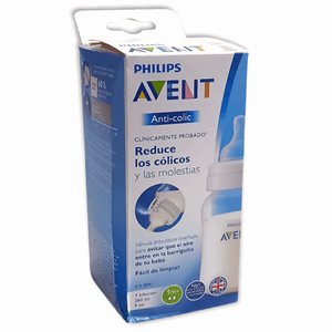 Biberon Avent Anti-colic 1m+ Cuello Ancho X 9 Onzas Scf813/17 Flujo Lento - Sin Asignar