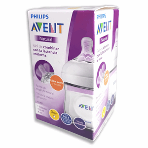 Biberon Avent Natural 0m+ Cuello Ancho X 4 Onzas Scf030/17 Flujo Recien Nacido - Sin Asignar